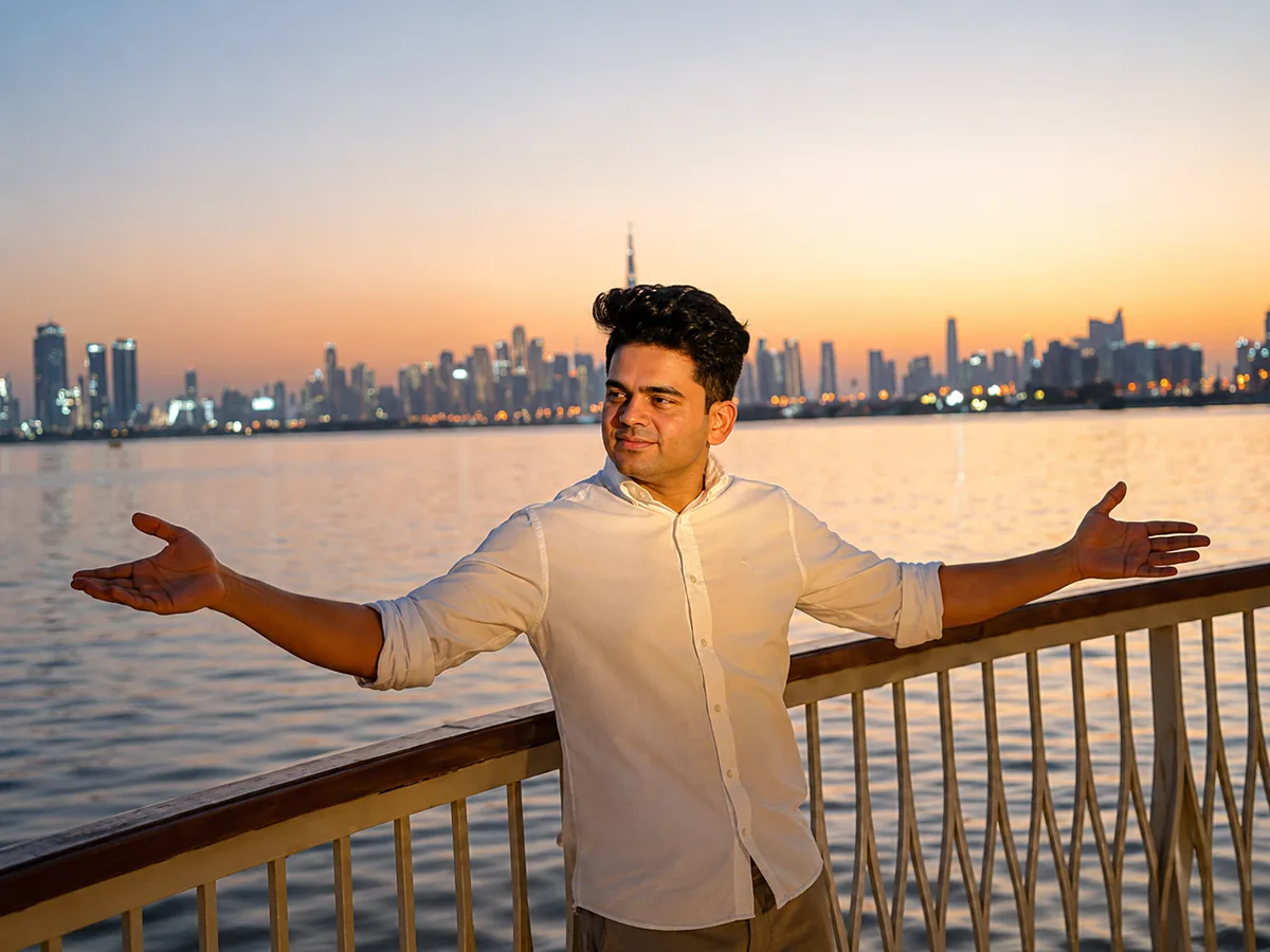 Dubai sunset leadership moment