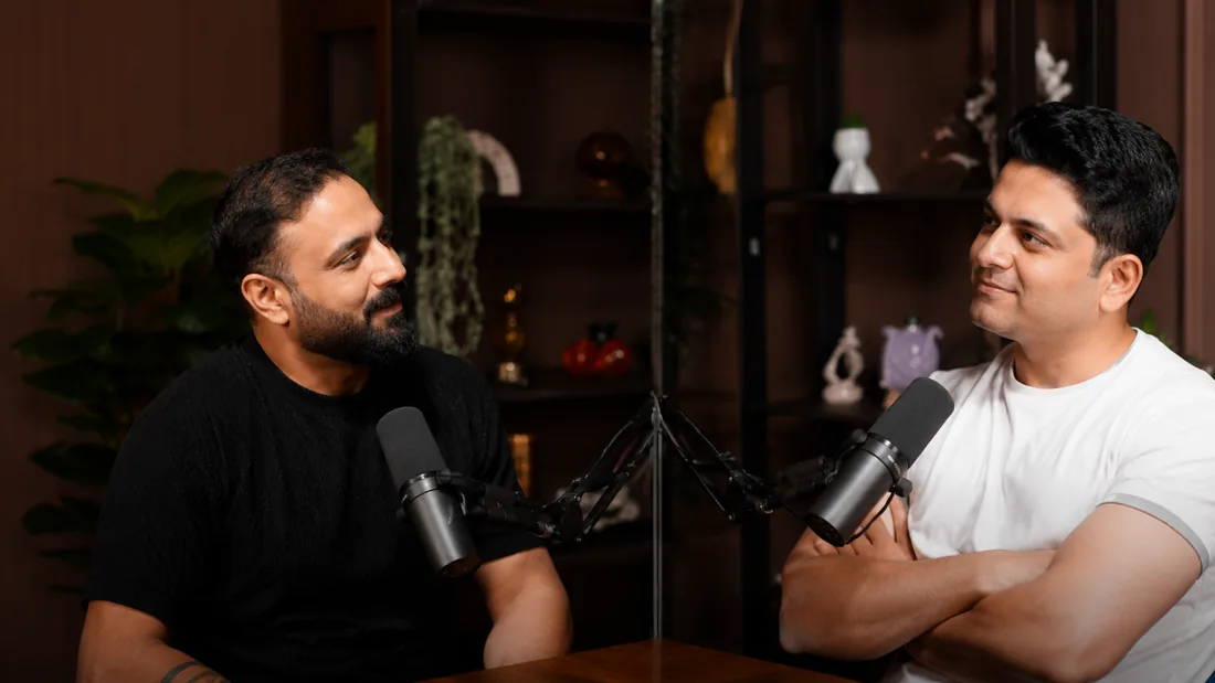 Podcast studio conversation with Dr. Shakti Katyal