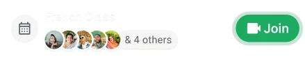 example of whatsapp event with multiple attendees going to French Class